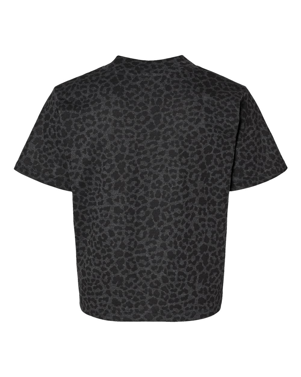 Live & Tell by LAT 3518 Women's Boxy Tee in Black Leopard, back