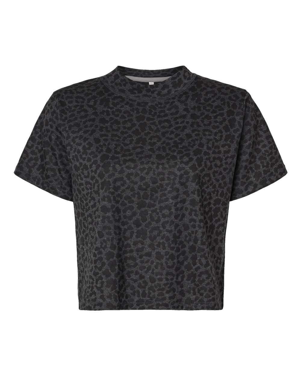 Live & Tell by LAT 3518 Women's Boxy Tee in Black Leopard