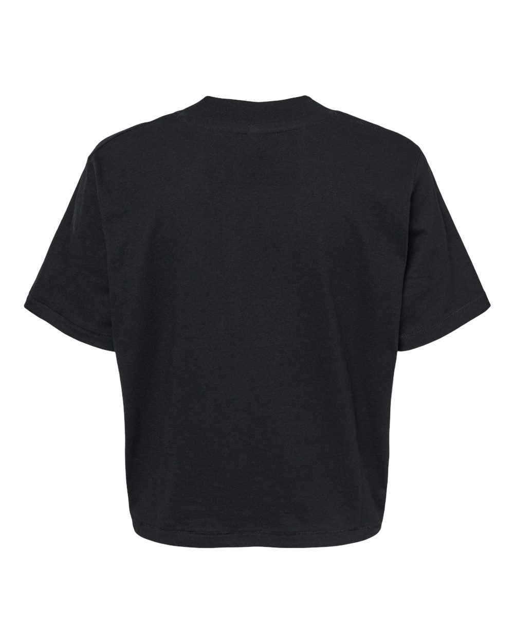 Live & Tell by LAT 3518 Women's Boxy Tee in Blended Black, back