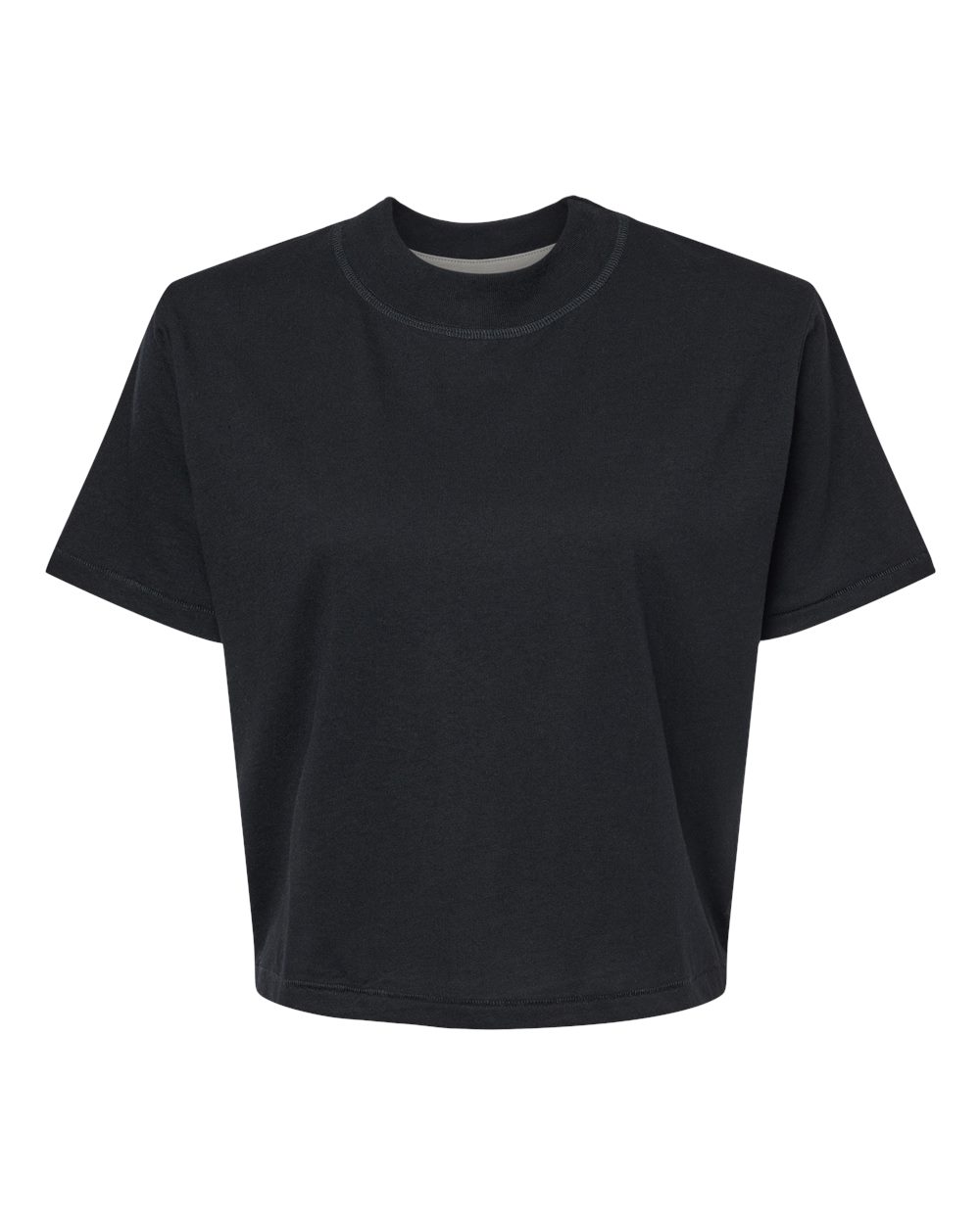 Live & Tell by LAT 3518 Women's Boxy Tee in Blended Black