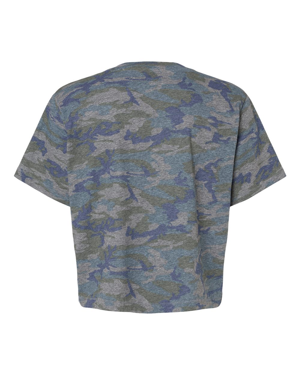 Live & Tell by LAT 3518 Women's Boxy Tee in Vintage Camo, back