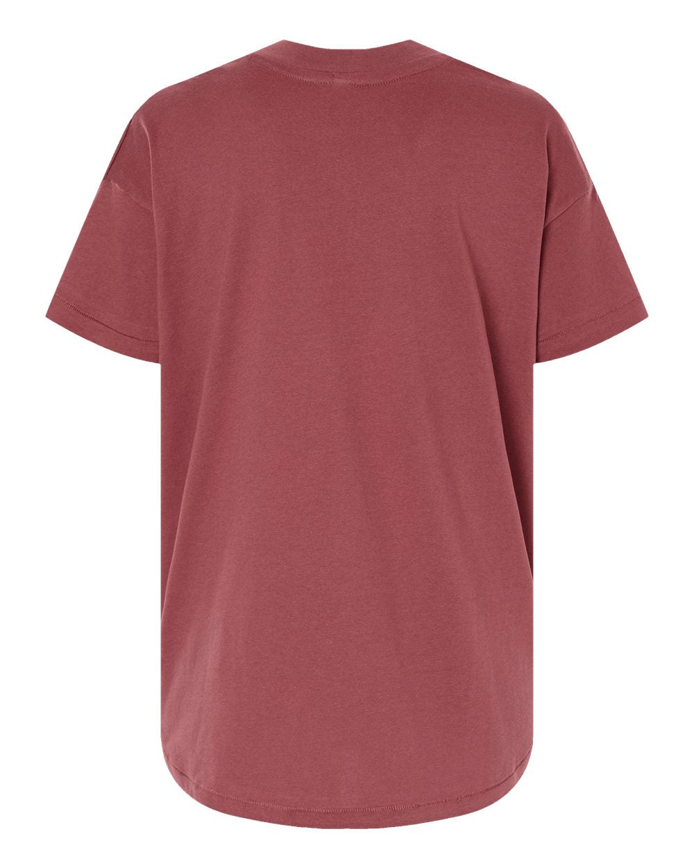 Live & Tell by LAT 3519 Women's Hi-Lo Tee in Rouge, back