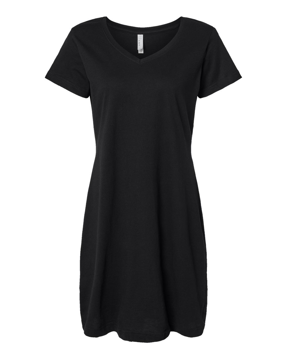 Live & Tell by LAT 3522 Women's Fine Jersey V-Neck Coverup in Black