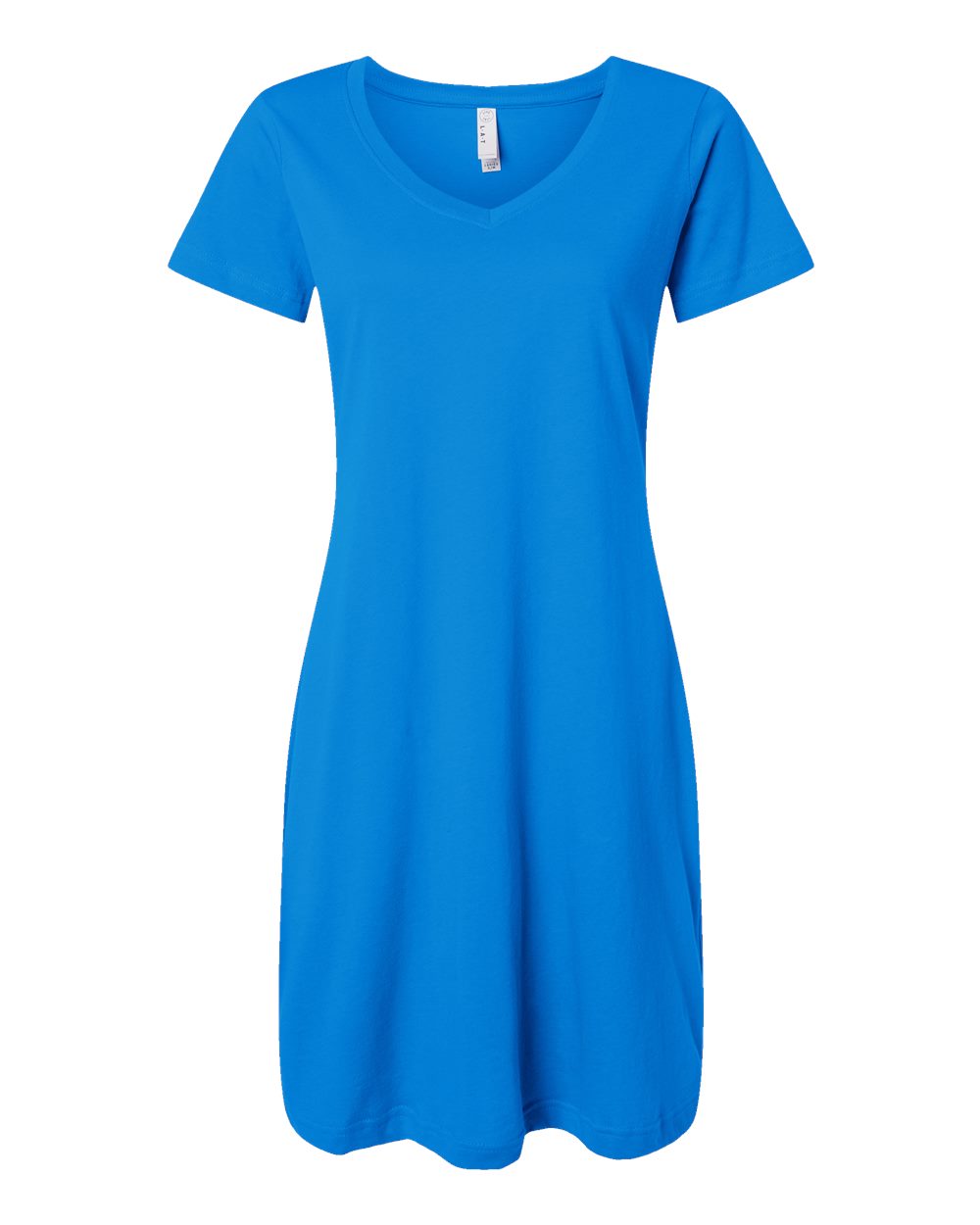 Live & Tell by LAT 3522 Women's Fine Jersey V-Neck Coverup in Cobalt