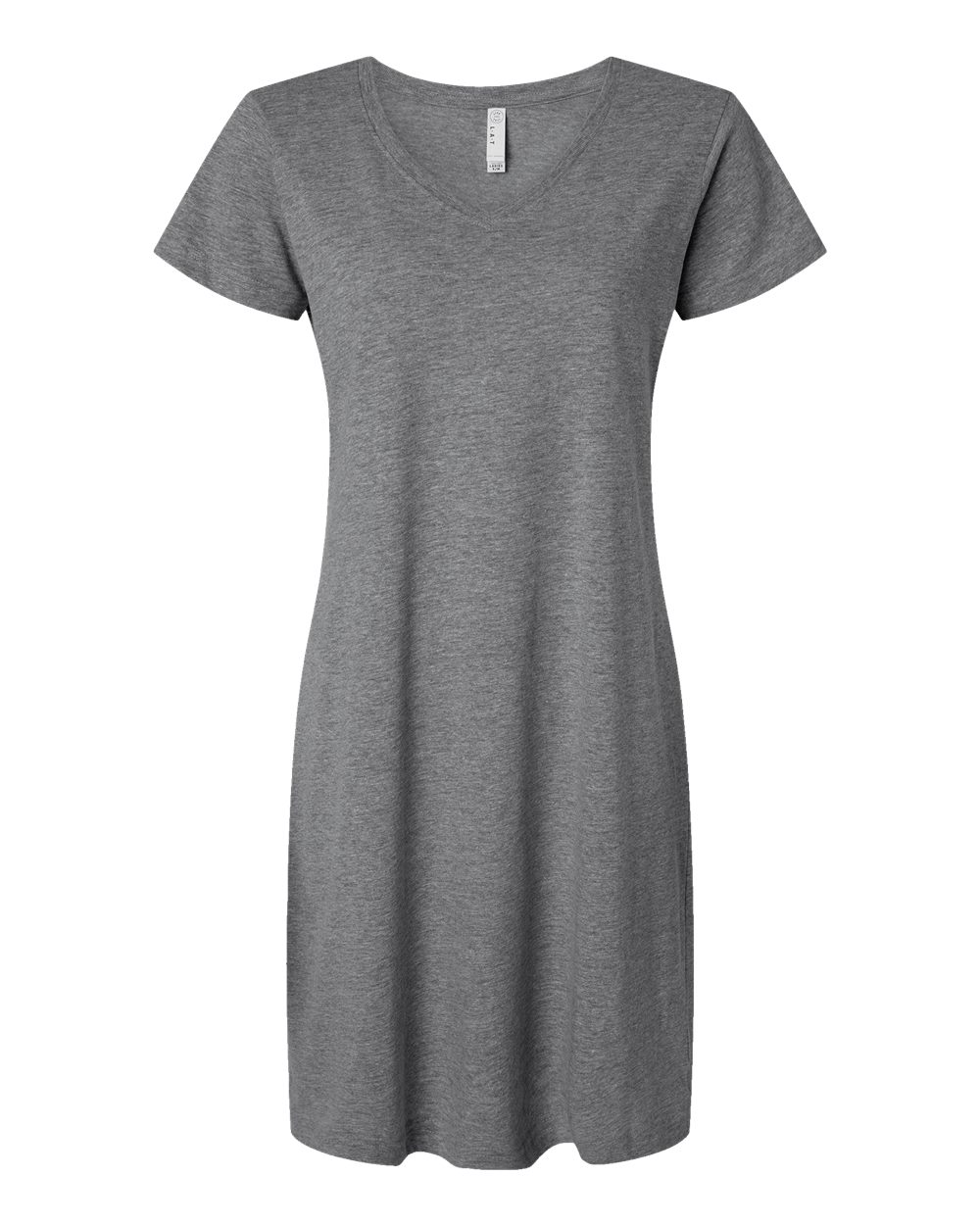 Live & Tell by LAT 3522 Women's Fine Jersey V-Neck Coverup in Granite Heather