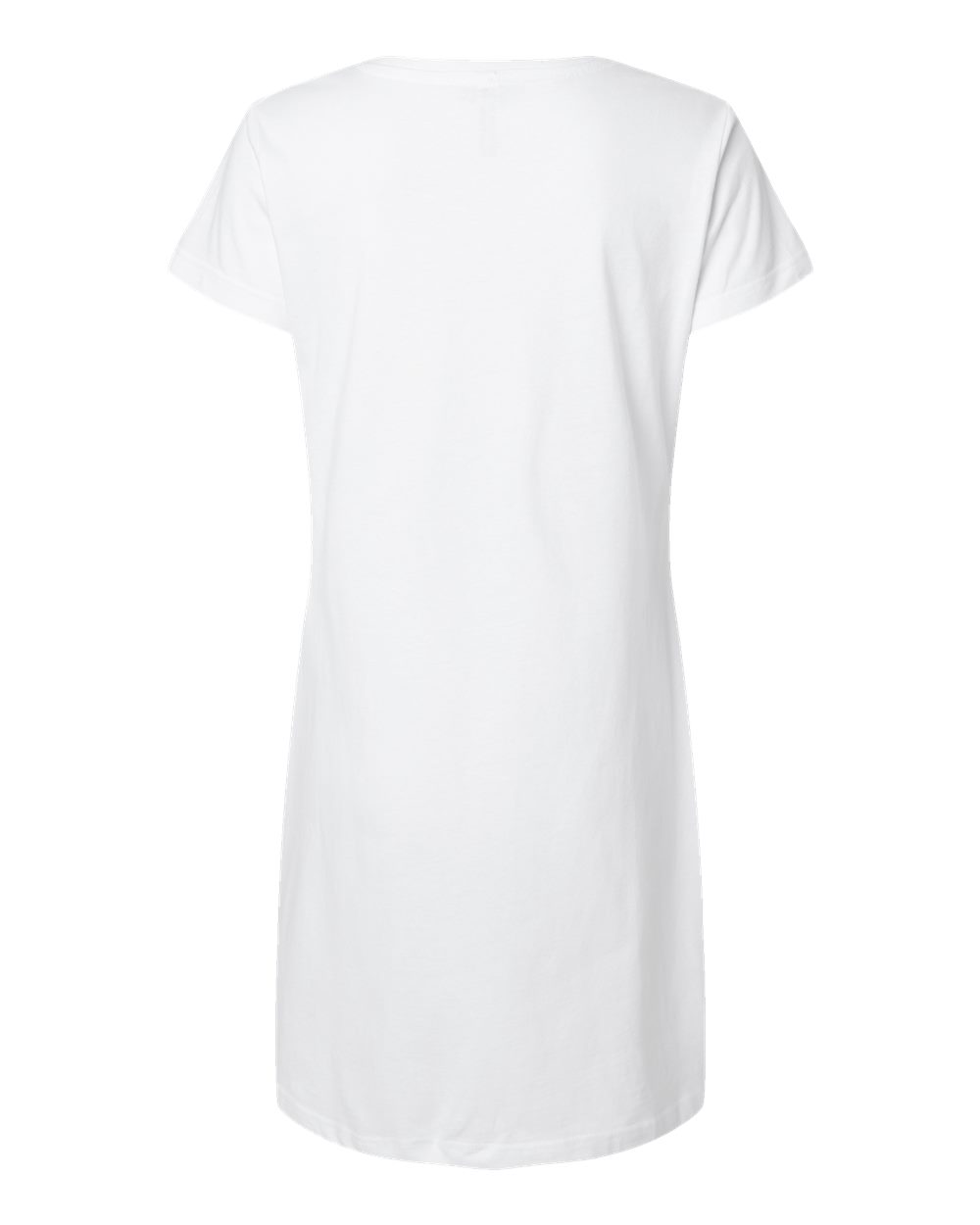 Live & Tell by LAT 3522 Women's Fine Jersey V-Neck Coverup in White, back