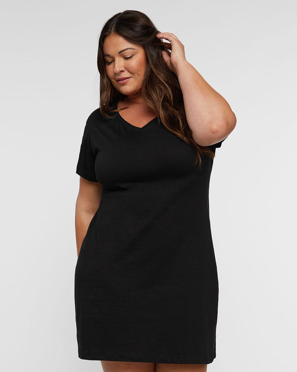 Live & Tell by LAT 3522 Women's Fine Jersey V-Neck Coverup