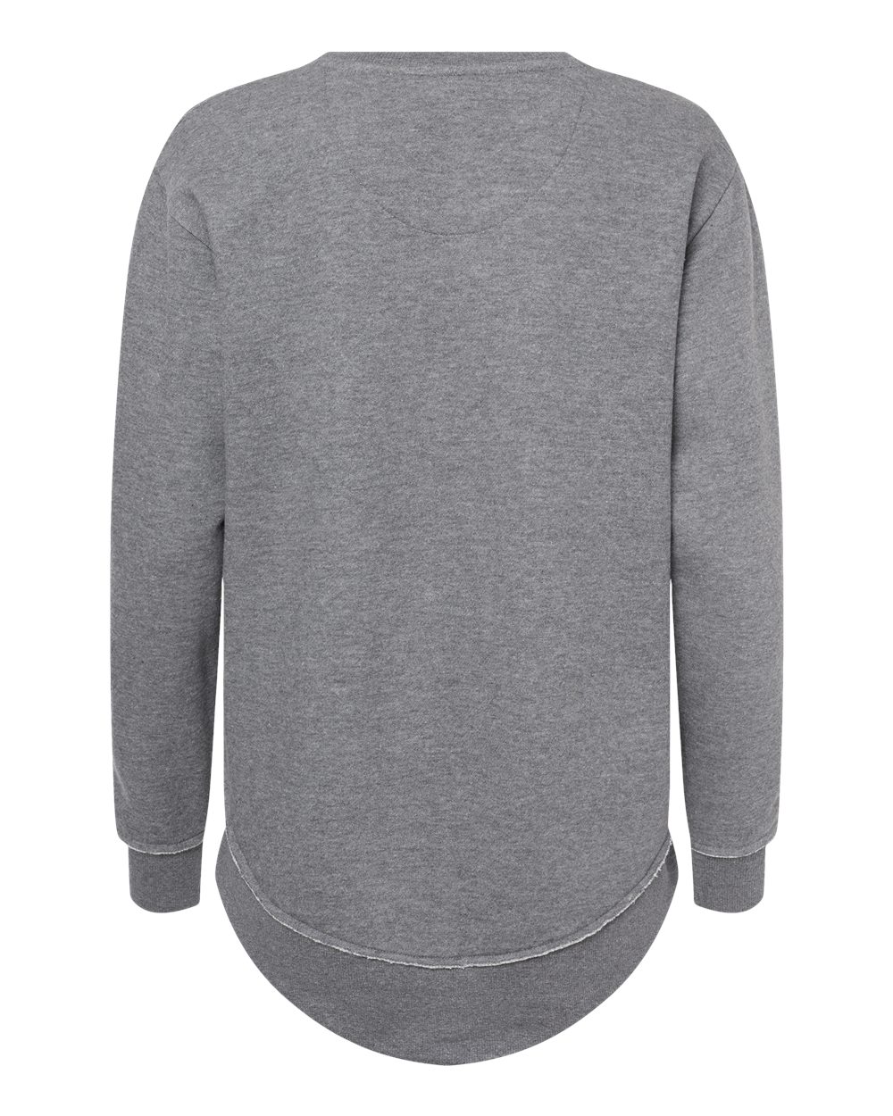 Live & Tell by LAT 3525 Women's Weekend Crewneck Sweatshirt in Granite Heather, back