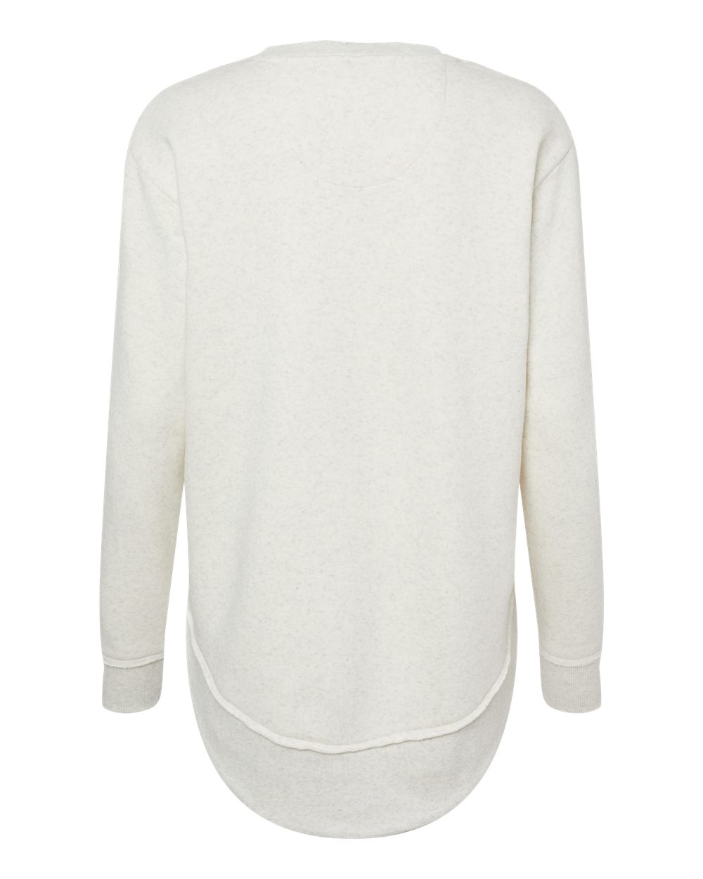 Live & Tell by LAT 3525 Women's Weekend Crewneck Sweatshirt in Natural Heather, back