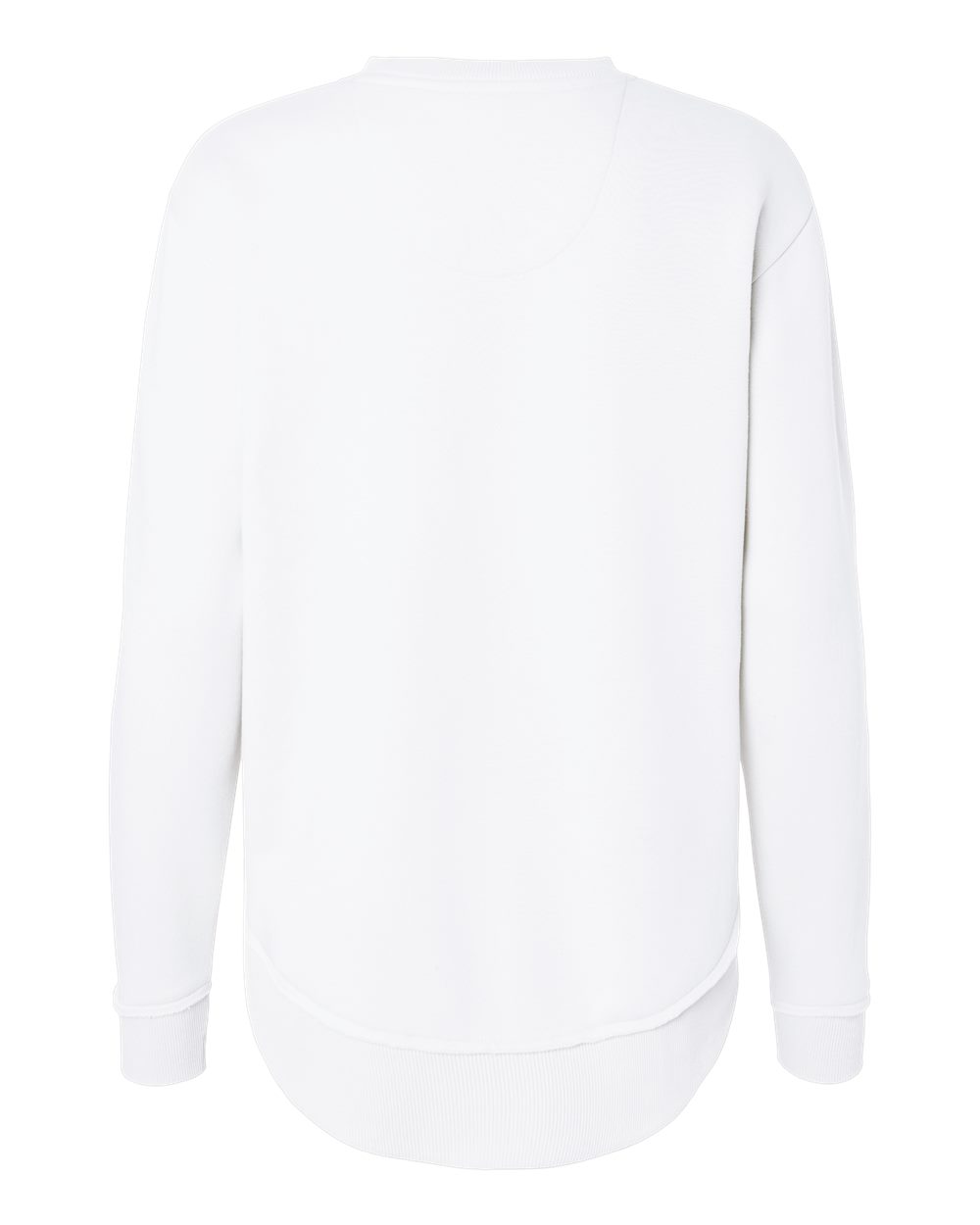 Live & Tell by LAT 3525 Women's Weekend Crewneck Sweatshirt in White, back