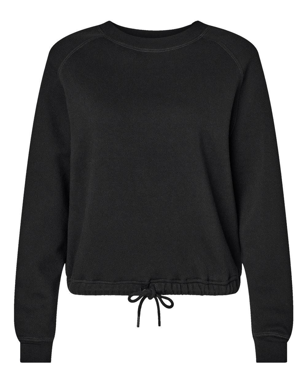 Live & Tell by LAT 3528 Women's Relaxed Boxy Crewneck Sweatshirt in Black