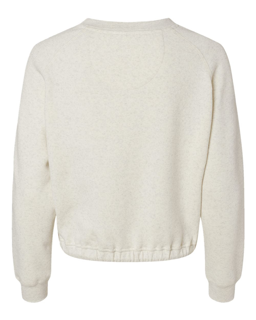 Live & Tell by LAT 3528 Women's Relaxed Boxy Crewneck Sweatshirt in Natural Heather, back