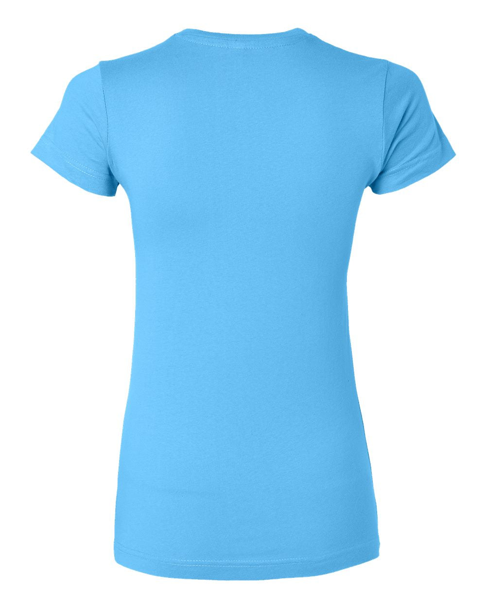 Live & Tell by LAT 3616 Women's Fitted Fine Jersey Tee in Aqua, back