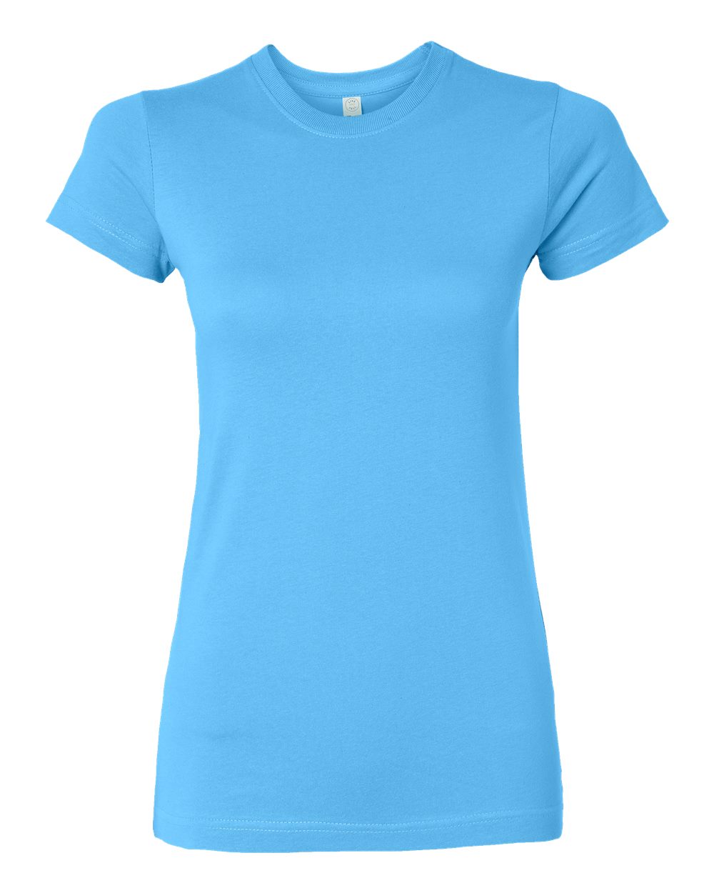 Live & Tell by LAT 3616 Women's Fitted Fine Jersey Tee in Aqua