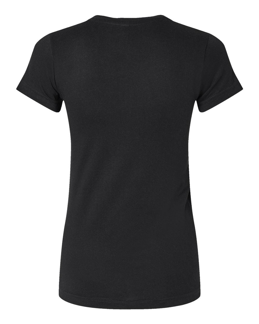 Live & Tell by LAT 3616 Women's Fitted Fine Jersey Tee in Black, back
