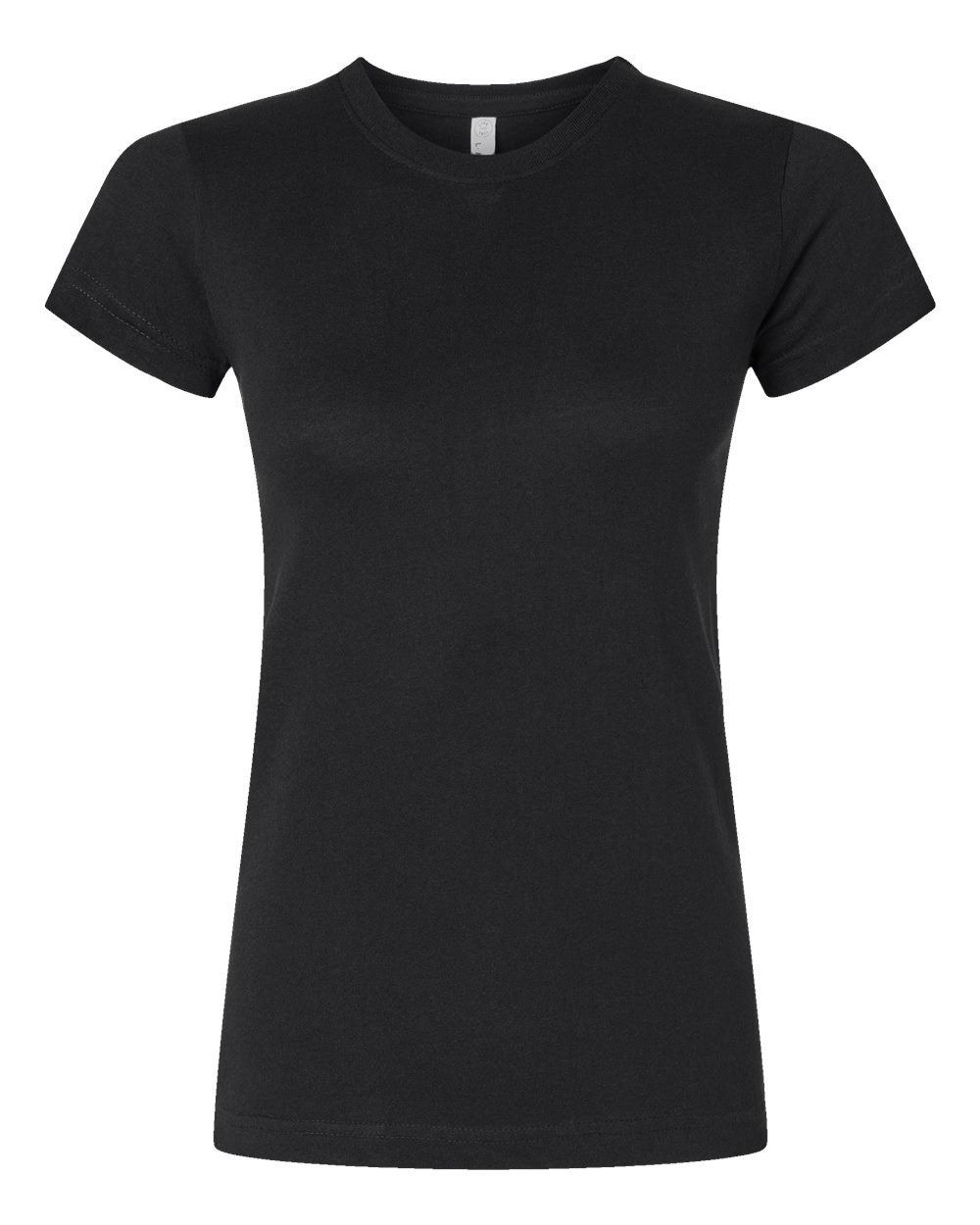 Live & Tell by LAT 3616 Women's Fitted Fine Jersey Tee in Black