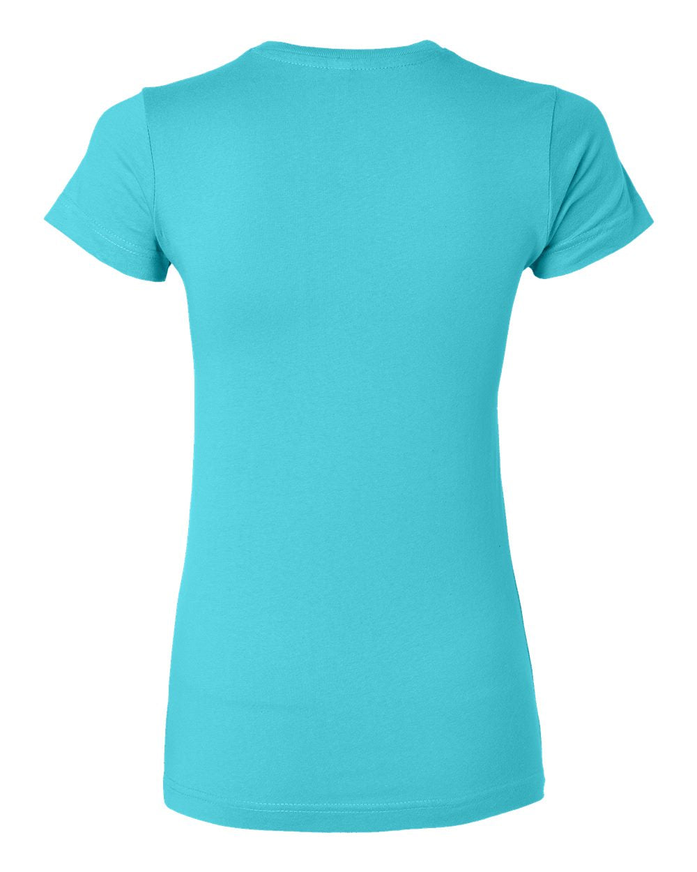 Live & Tell by LAT 3616 Women's Fitted Fine Jersey Tee in Caribbean, back