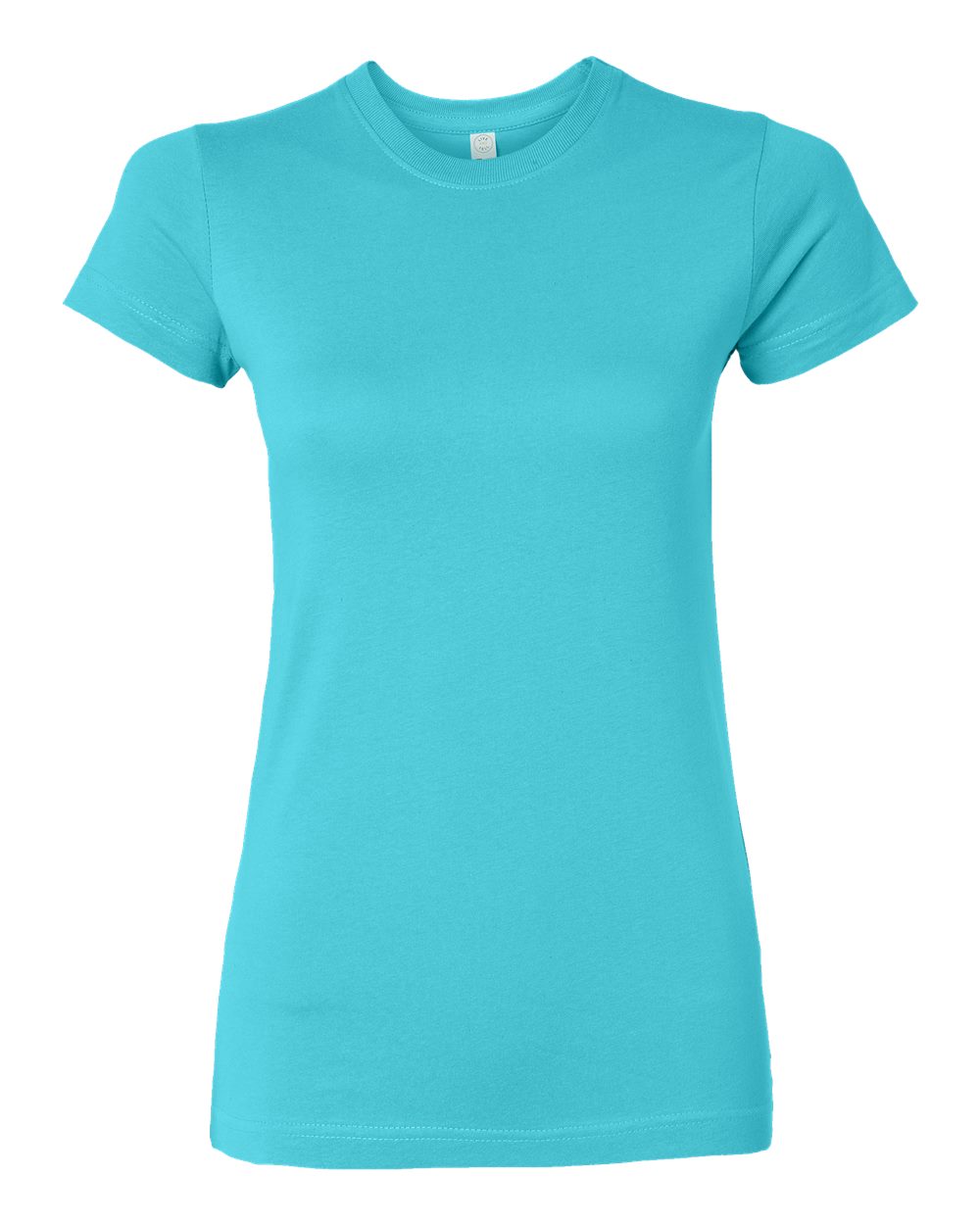 Live & Tell by LAT 3616 Women's Fitted Fine Jersey Tee in Caribbean