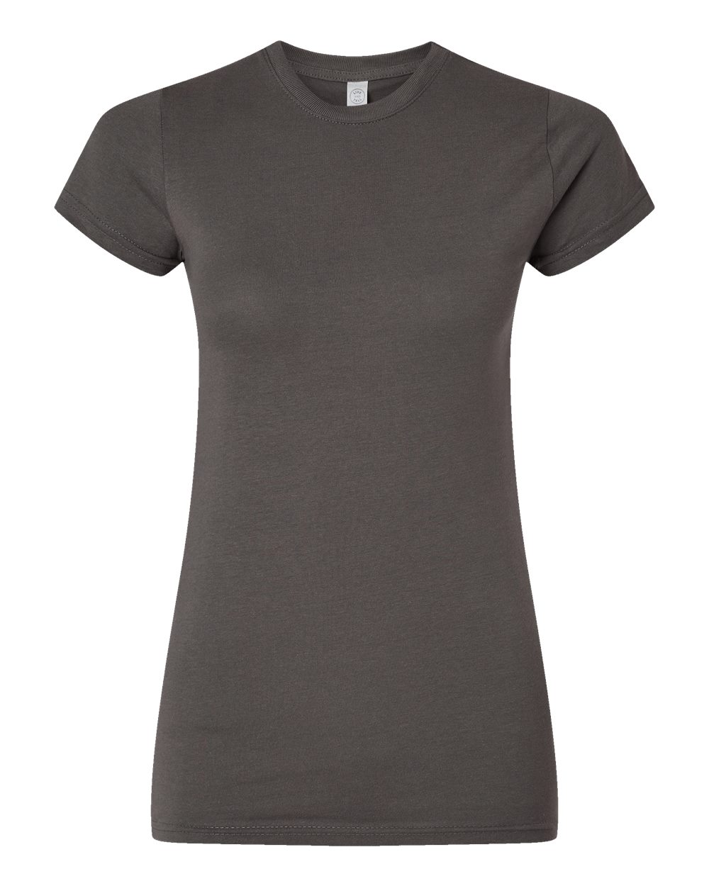 Live & Tell by LAT 3616 Women's Fitted Fine Jersey Tee in Charcoal