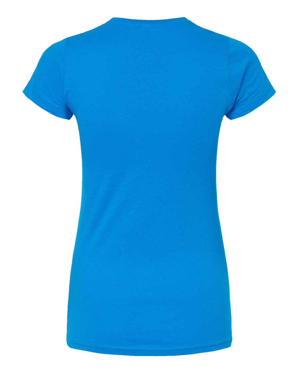 Live & Tell by LAT 3616 Women's Fitted Fine Jersey Tee in Cobalt, back