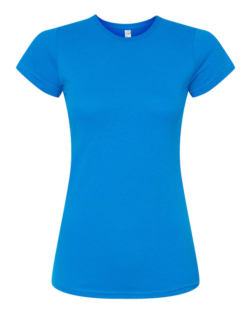 Live & Tell by LAT 3616 Women's Fitted Fine Jersey Tee in Cobalt