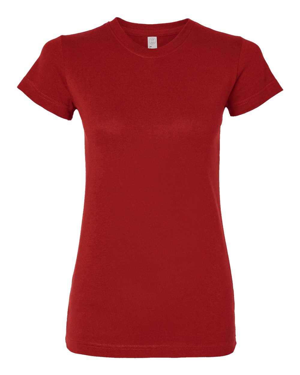 Live & Tell by LAT 3616 Women's Fitted Fine Jersey Tee in Garnet
