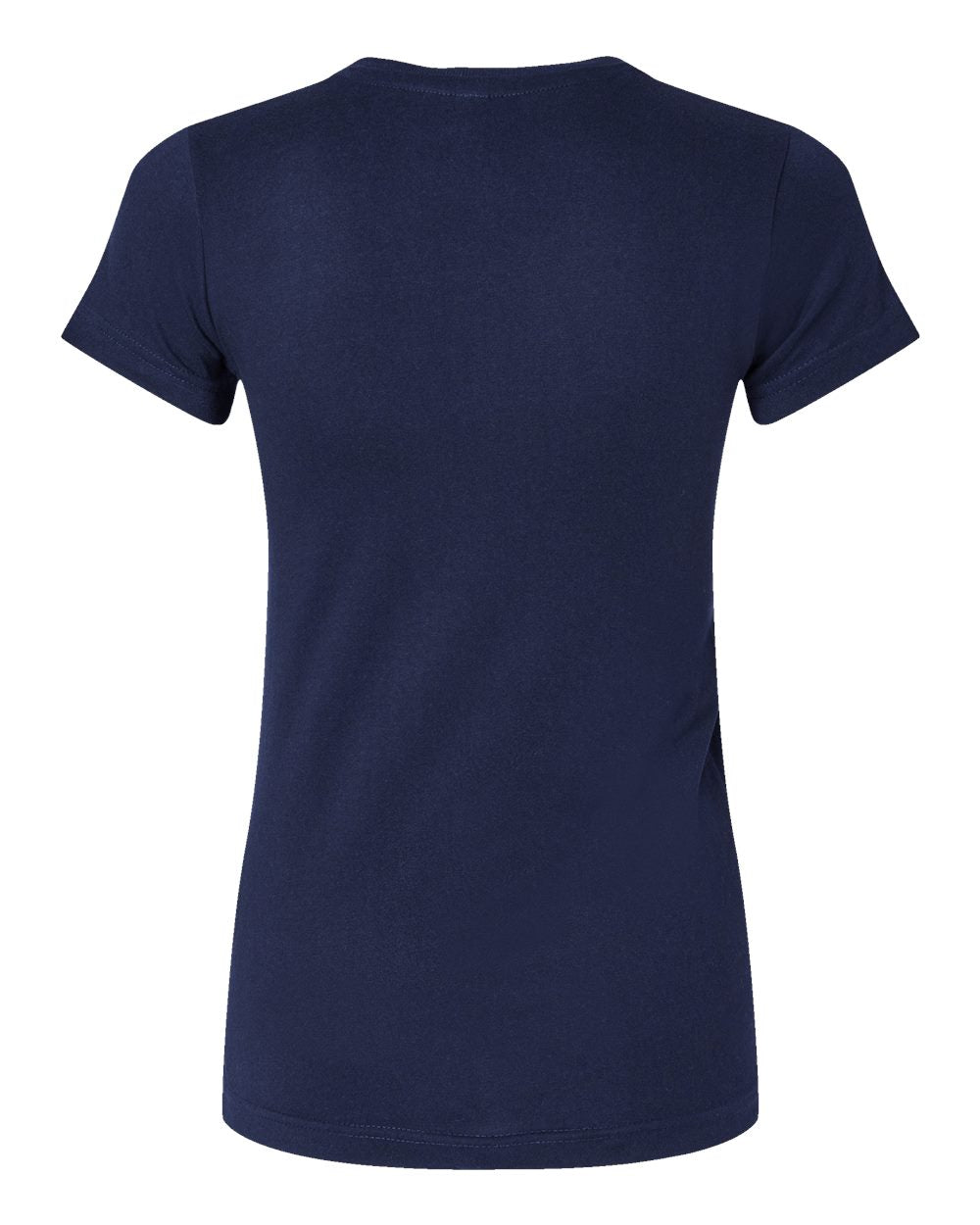 Live & Tell by LAT 3616 Women's Fitted Fine Jersey Tee in Navy, back