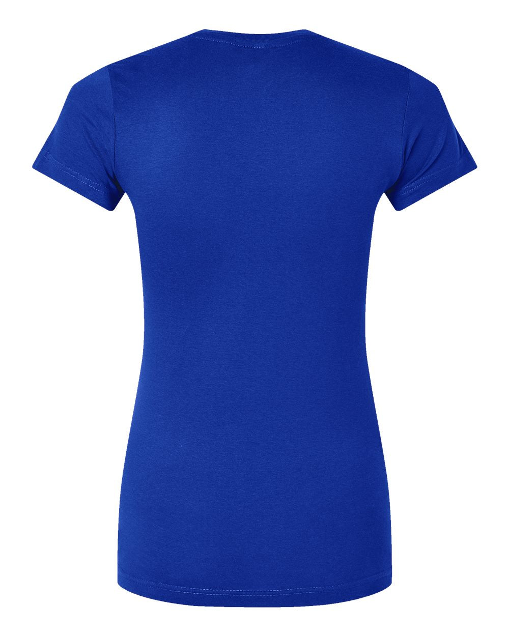 Live & Tell by LAT 3616 Women's Fitted Fine Jersey Tee in Royal, back