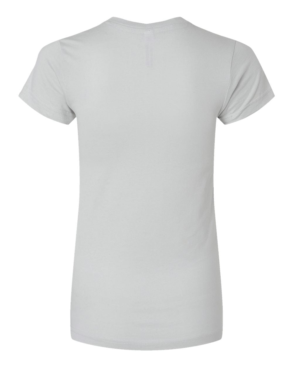 Live & Tell by LAT 3616 Women's Fitted Fine Jersey Tee in Silver, back
