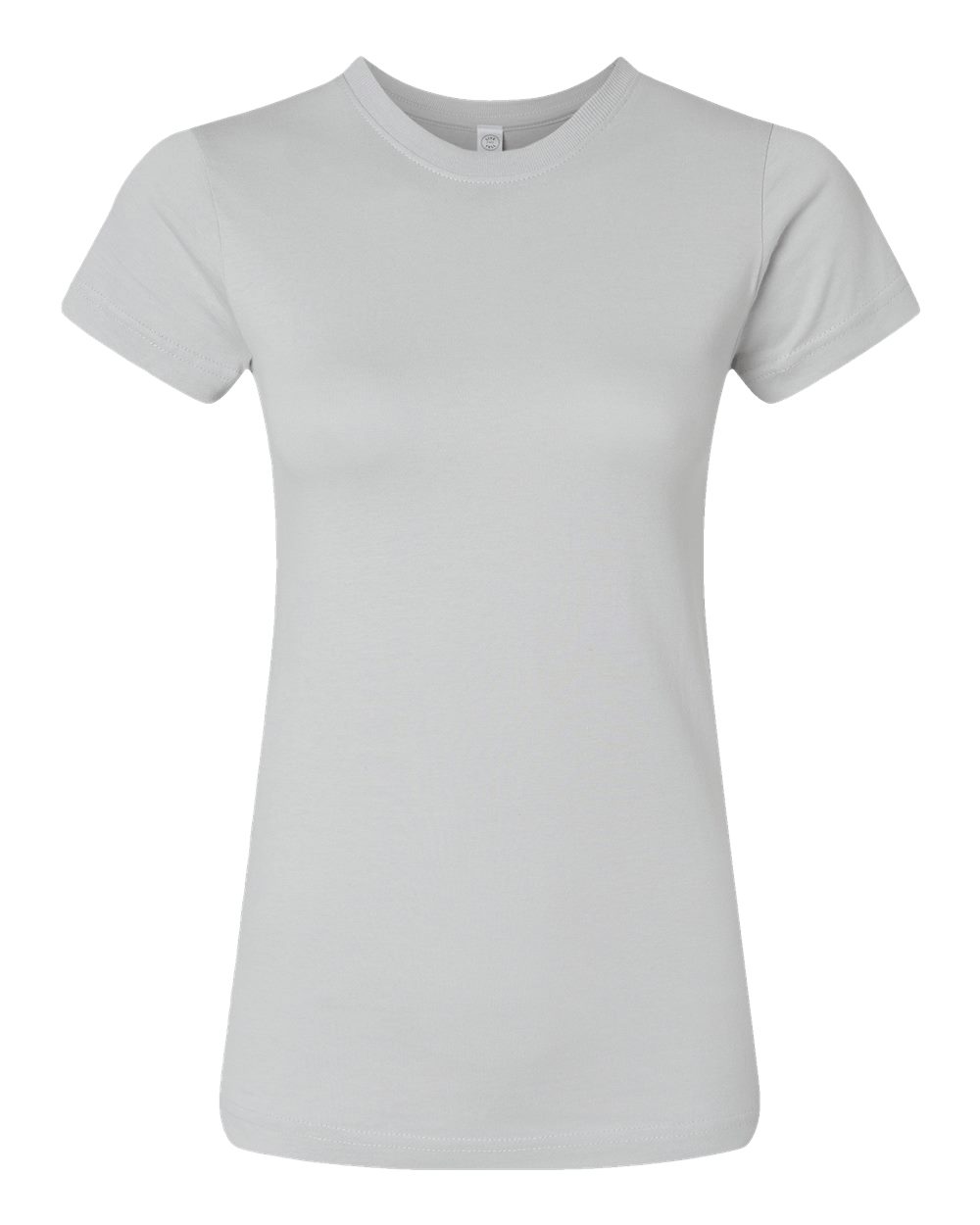 Live & Tell by LAT 3616 Women's Fitted Fine Jersey Tee in Silver
