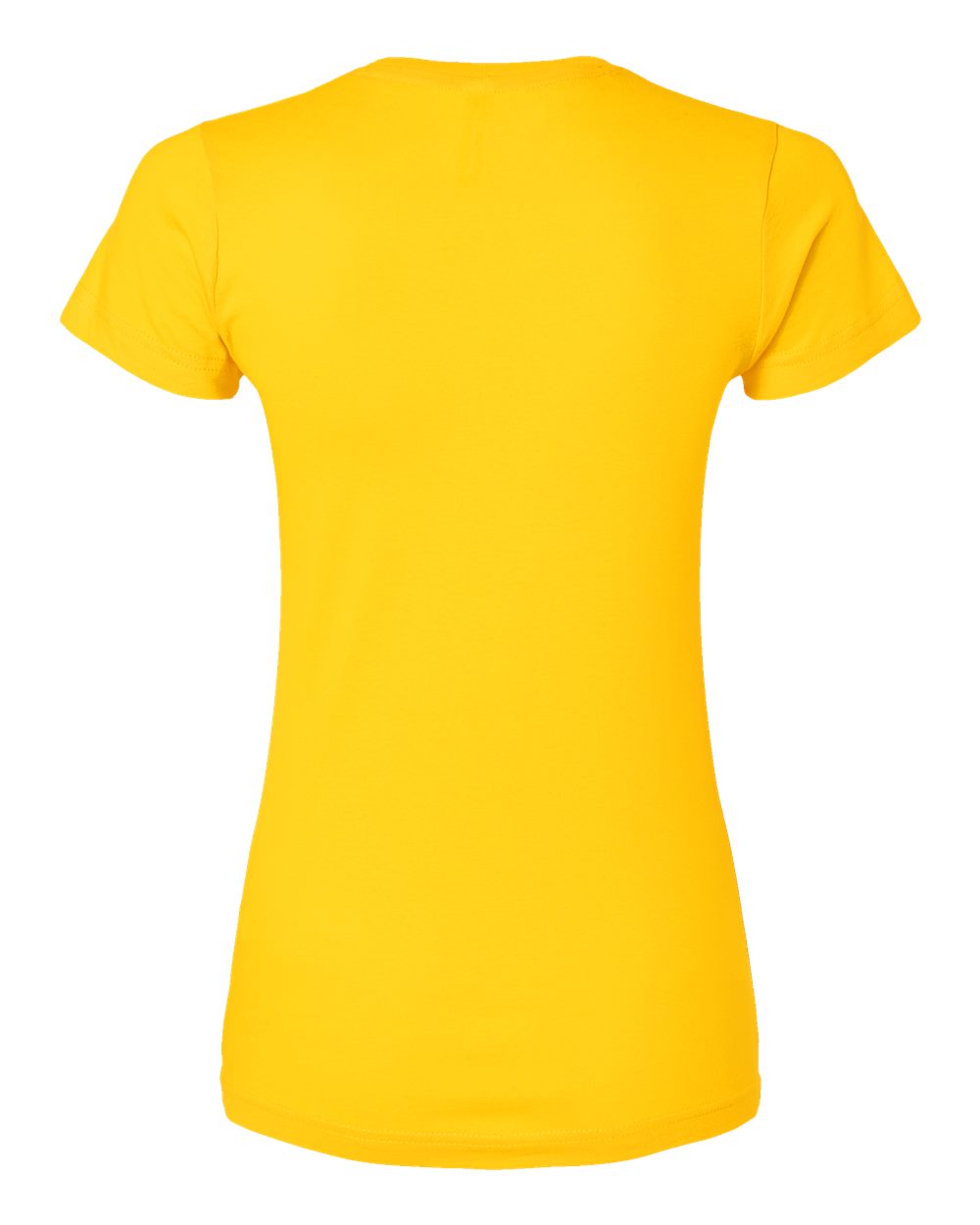 Live & Tell by LAT 3616 Women's Fitted Fine Jersey Tee in Yellow, back