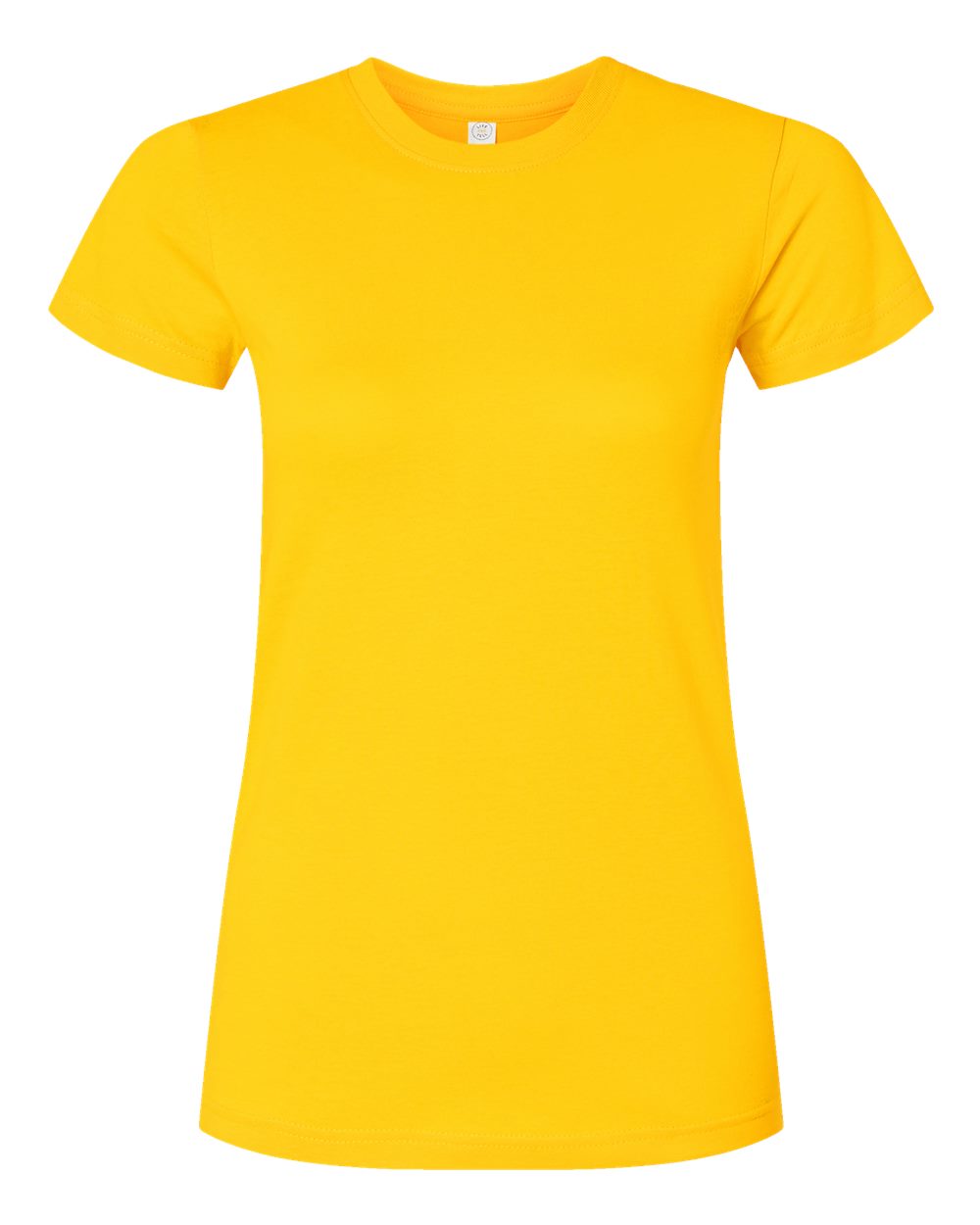 Live & Tell by LAT 3616 Women's Fitted Fine Jersey Tee in Yellow