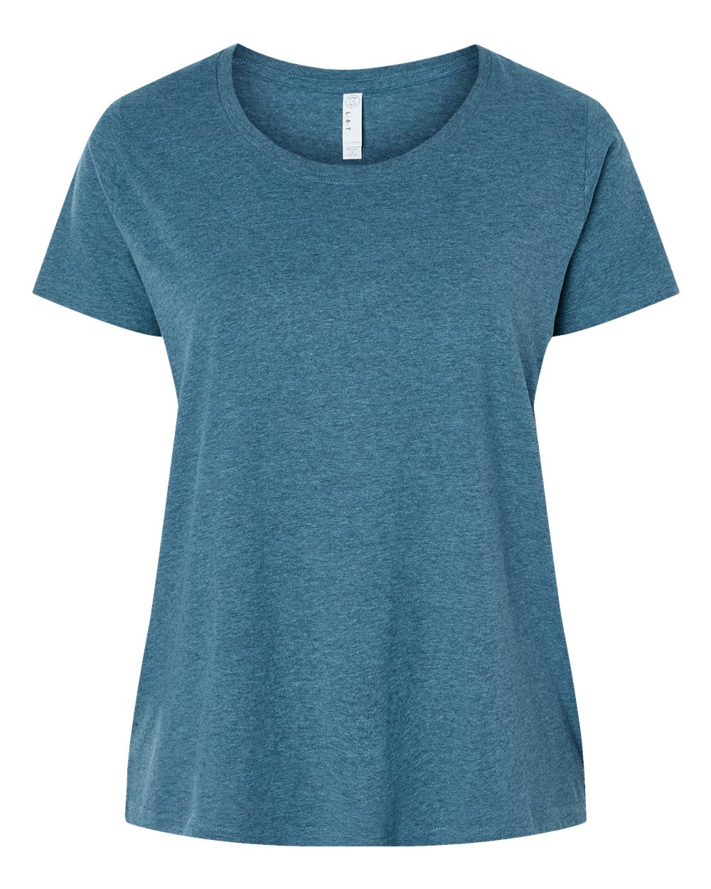 Live & Tell by LAT 3816 Women's Curvy Collection Fine Jersey Tee in Bermuda Blackout