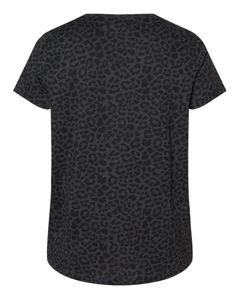 Live & Tell by LAT 3816 Women's Curvy Collection Fine Jersey Tee in Black Leopard, back