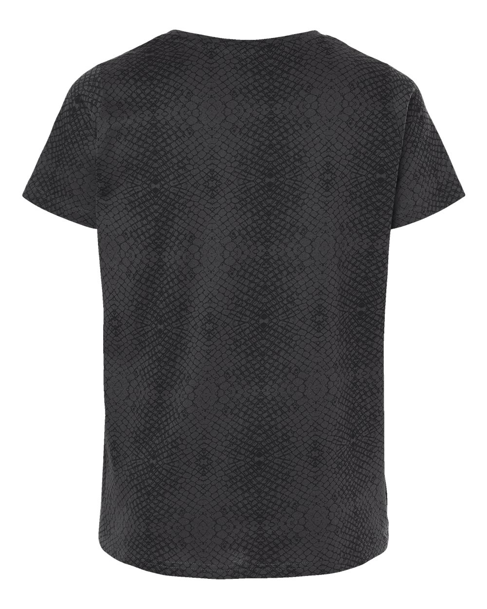 Live & Tell by LAT 3816 Women's Curvy Collection Fine Jersey Tee in Black Reptile, back
