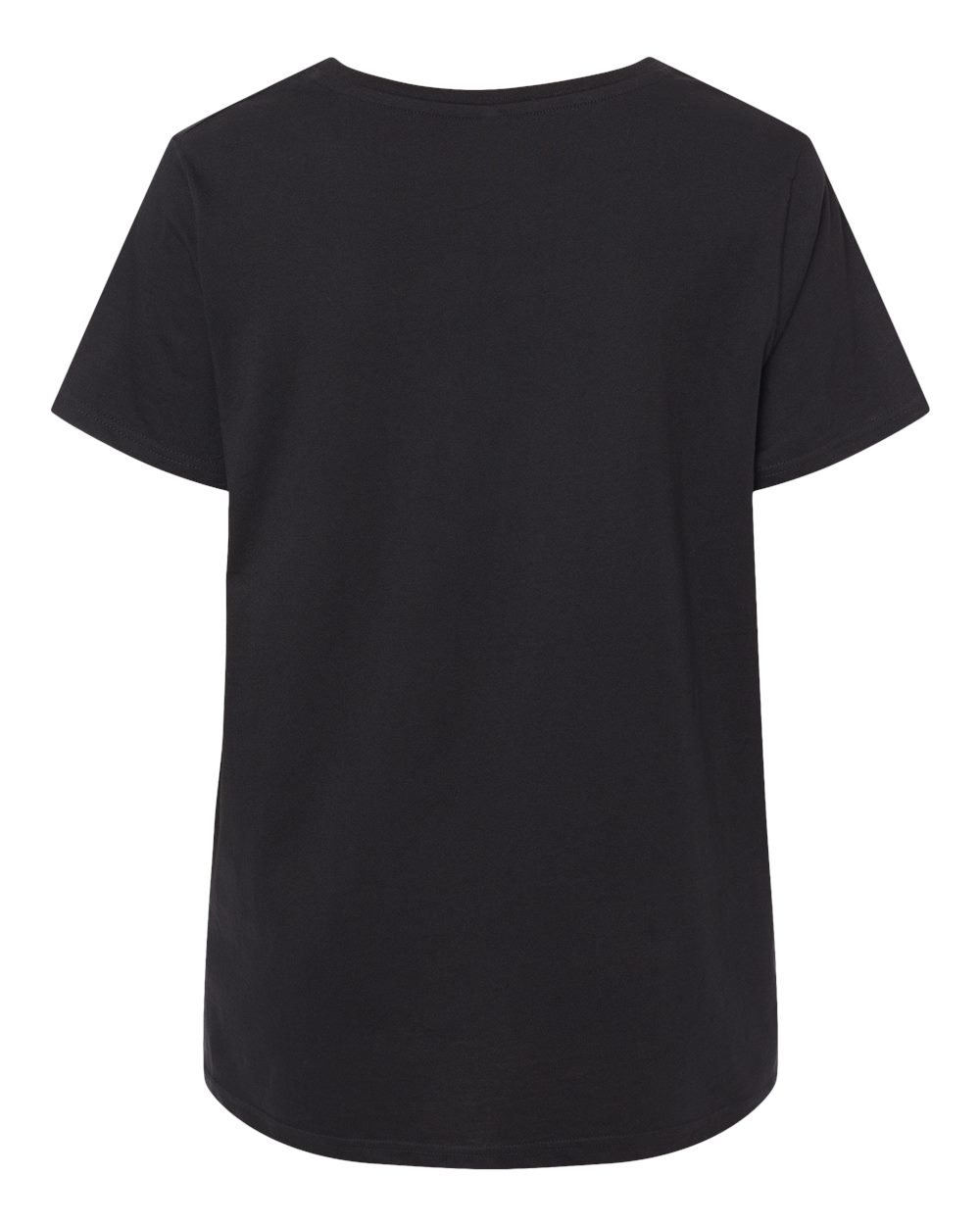 Live & Tell by LAT 3816 Women's Curvy Collection Fine Jersey Tee in Blended Black, back