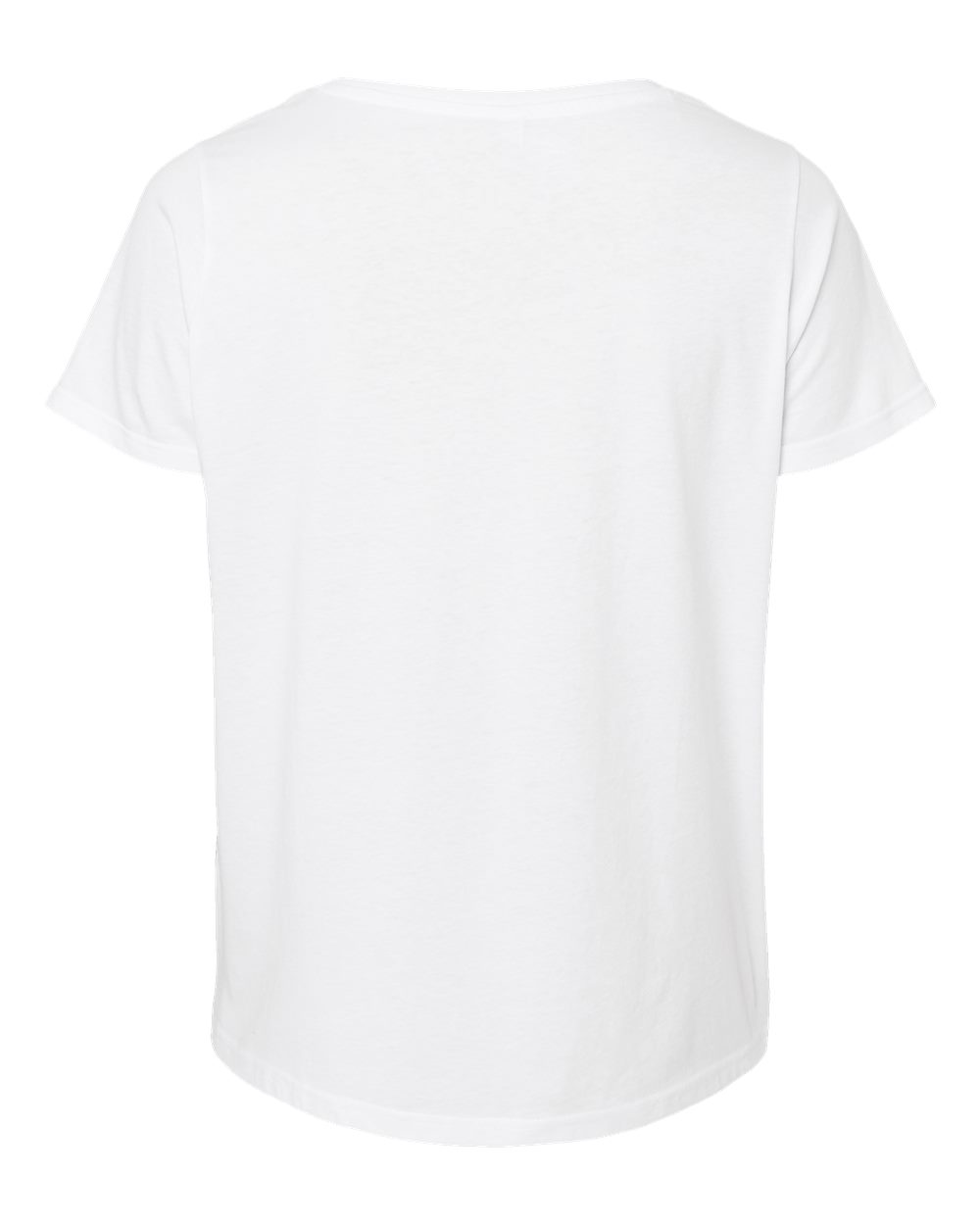 Live & Tell by LAT 3816 Women's Curvy Collection Fine Jersey Tee in Blended White, back