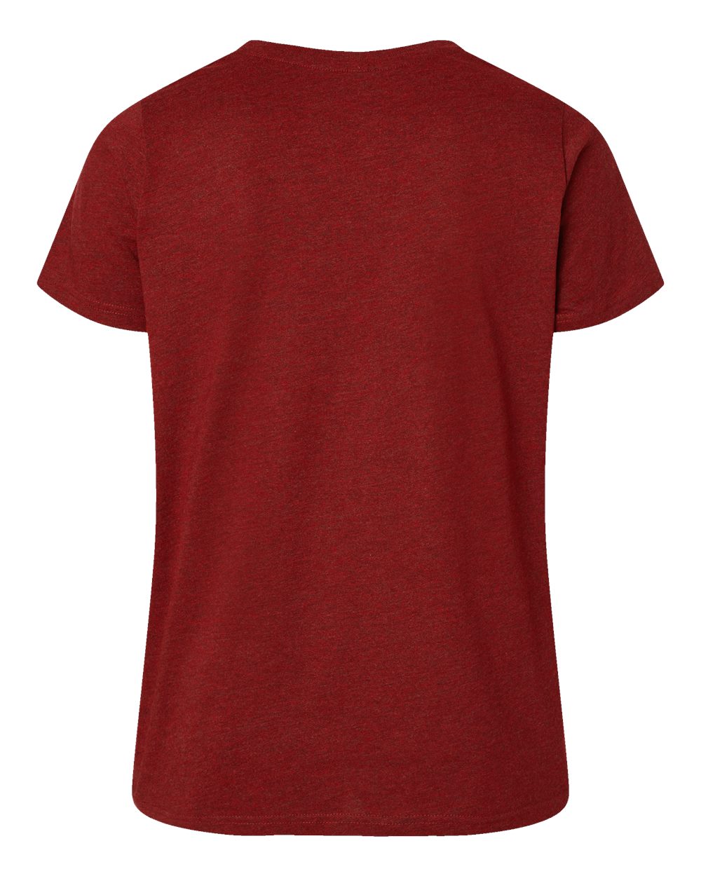 Live & Tell by LAT 3816 Women's Curvy Collection Fine Jersey Tee in Cardinal Blackout, back