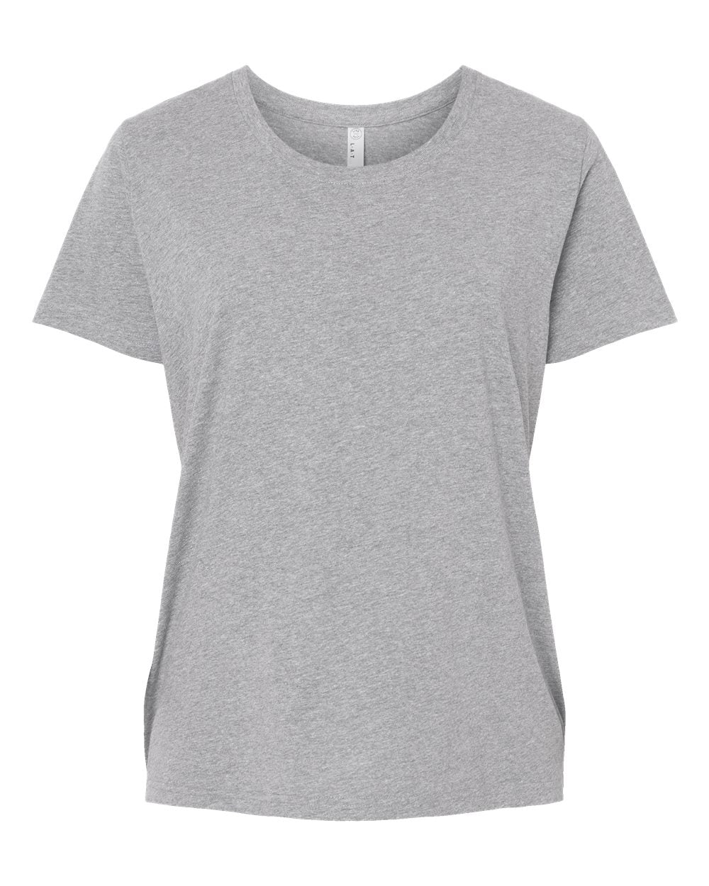 Live & Tell by LAT 3816 Women's Curvy Collection Fine Jersey Tee in Heather