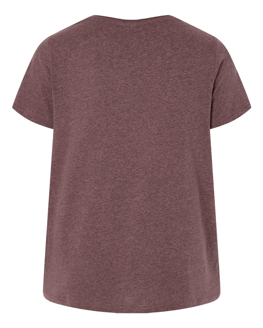 Live & Tell by LAT 3816 Women's Curvy Collection Fine Jersey Tee in Sangria Blackout, back