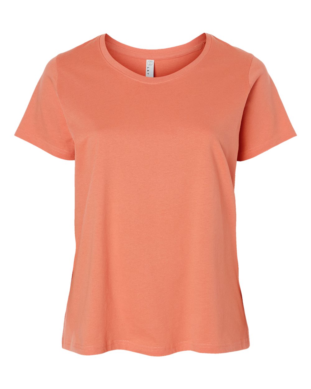 Live & Tell by LAT 3816 Women's Curvy Collection Fine Jersey Tee in Sunset