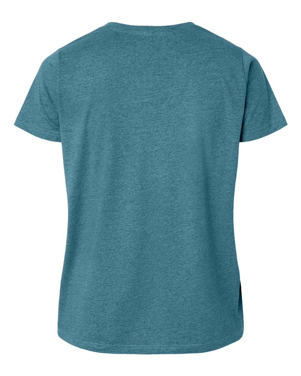Live & Tell by LAT 3816 Women's Curvy Collection Fine Jersey Tee in Surf Blackout, back