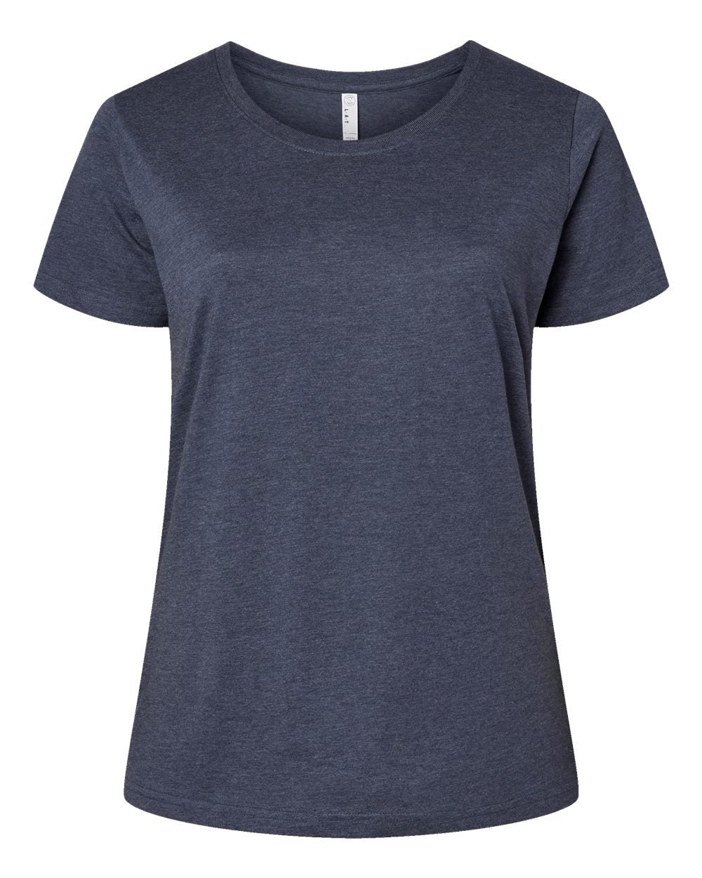 Live & Tell by LAT 3816 Women's Curvy Collection Fine Jersey Tee in Vintage Denim