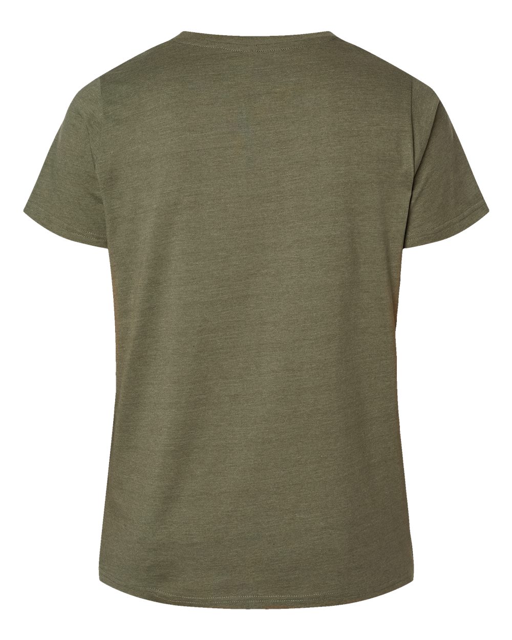 Live & Tell by LAT 3816 Women's Curvy Collection Fine Jersey Tee in Vintage Military Green, back