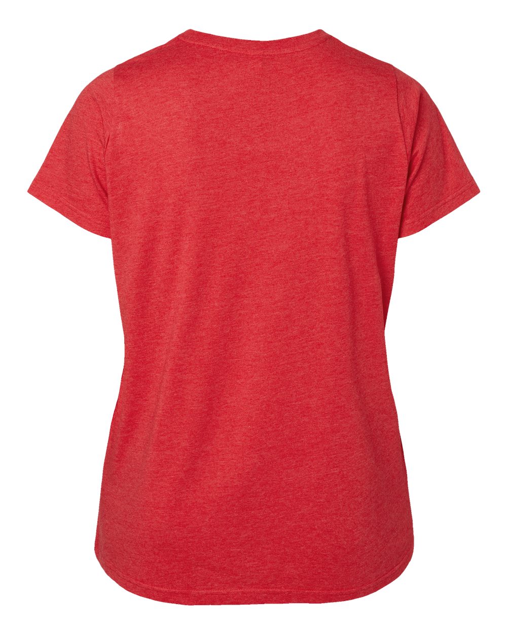 Live & Tell by LAT 3816 Women's Curvy Collection Fine Jersey Tee in Vintage Red, back