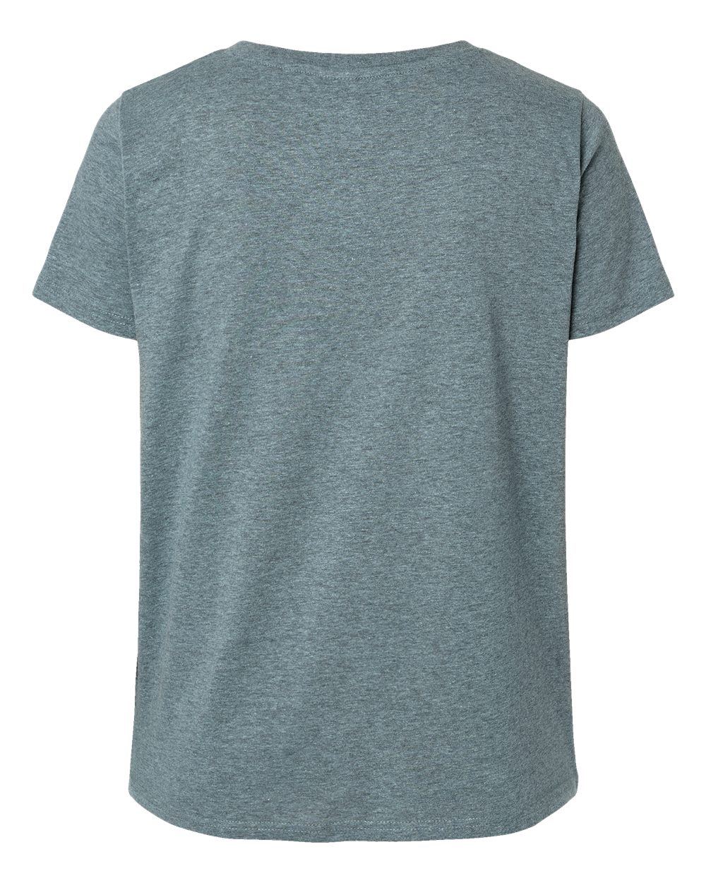 Live & Tell by LAT 3817 Women's Curvy Collection Fine Jersey V-Neck Tee in Ice Blackout, back