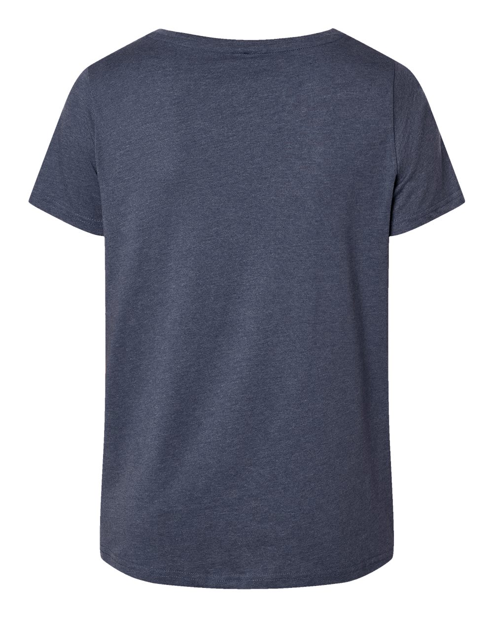 Live & Tell by LAT 3817 Women's Curvy Collection Fine Jersey V-Neck Tee in Vintage Denim, back