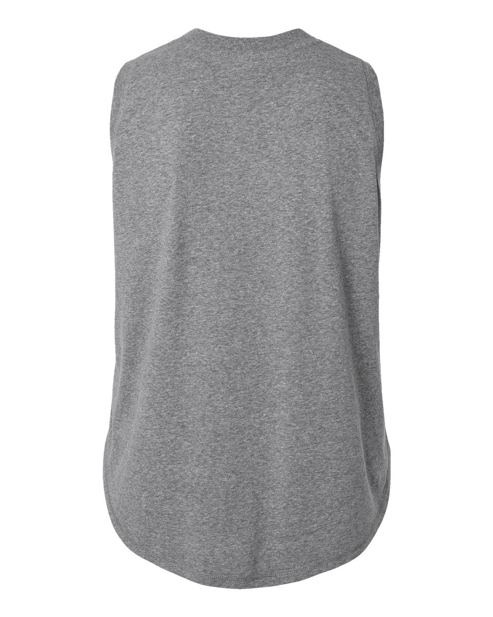 Live & Tell by LAT 3892 Women's Curvy Relaxed Fine Jersey Tank in Granite Heather, back