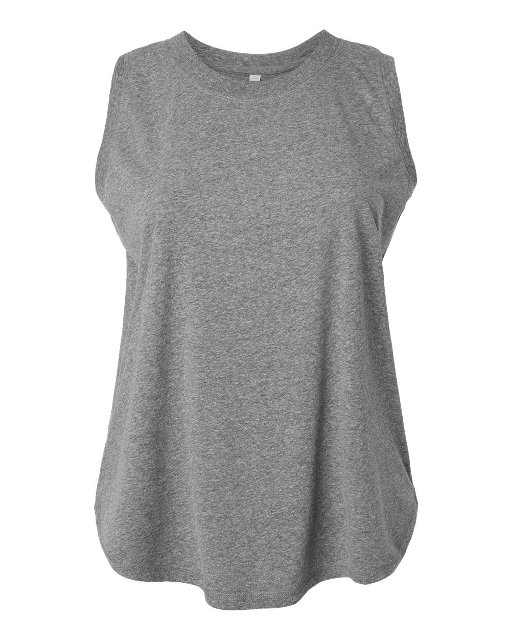 Live & Tell by LAT 3892 Women's Curvy Relaxed Fine Jersey Tank in Granite Heather