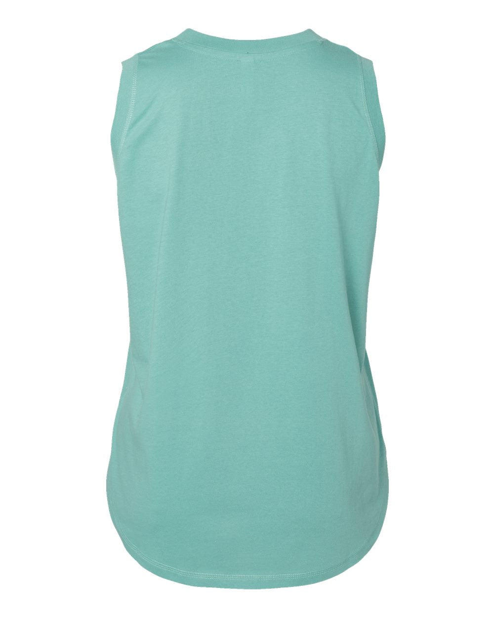 Live & Tell by LAT 3892 Women's Curvy Relaxed Fine Jersey Tank in Saltwater, back